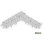 Jardinière pour terrasse / 3,75 m x 3,75 m x 0,65 m